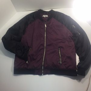 XL Charlotte Rousse Purple and Black Satin Jacket